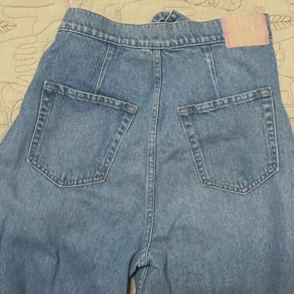 NWOT MOTHER Snacks High Waisted Tie Front Funnel Sneak Jeans 26 All You Can Eat - Picture 8 of 10